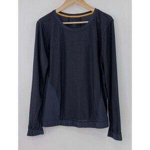 Champion Women's Workout Sheer Center‎ Navy Blue Pullover Elastic Waist  XL